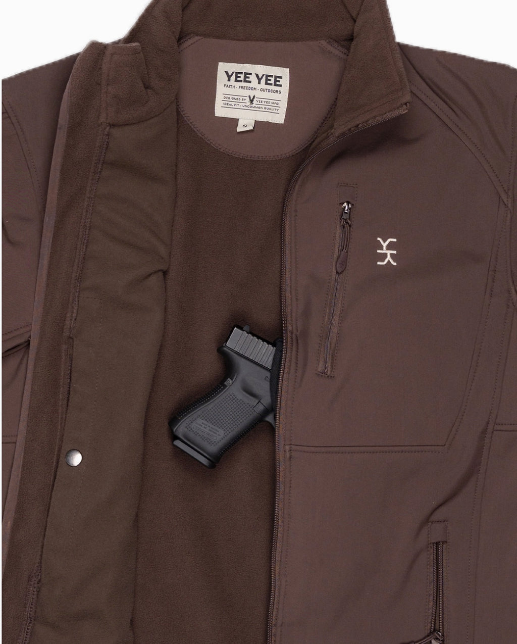 Chocolate Softshell Conceal Carry Jacket